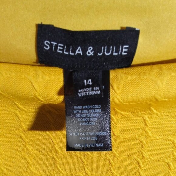 STELLA & Julie NWT Square Neckline Above The Knee Dress Size 14 - Picture 4 of 4
